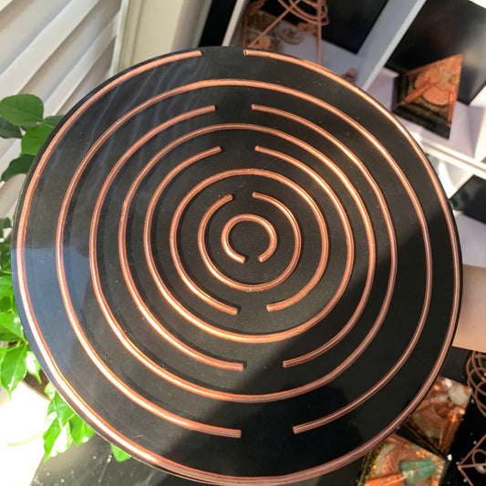 Dual-Sided Energy Plate, Lakhovsky Coil & Shungite, Tensor Rings 177+432MHz, Triskelion Base, Chakra Grid Tool, Tensor Store, Reiki Tools