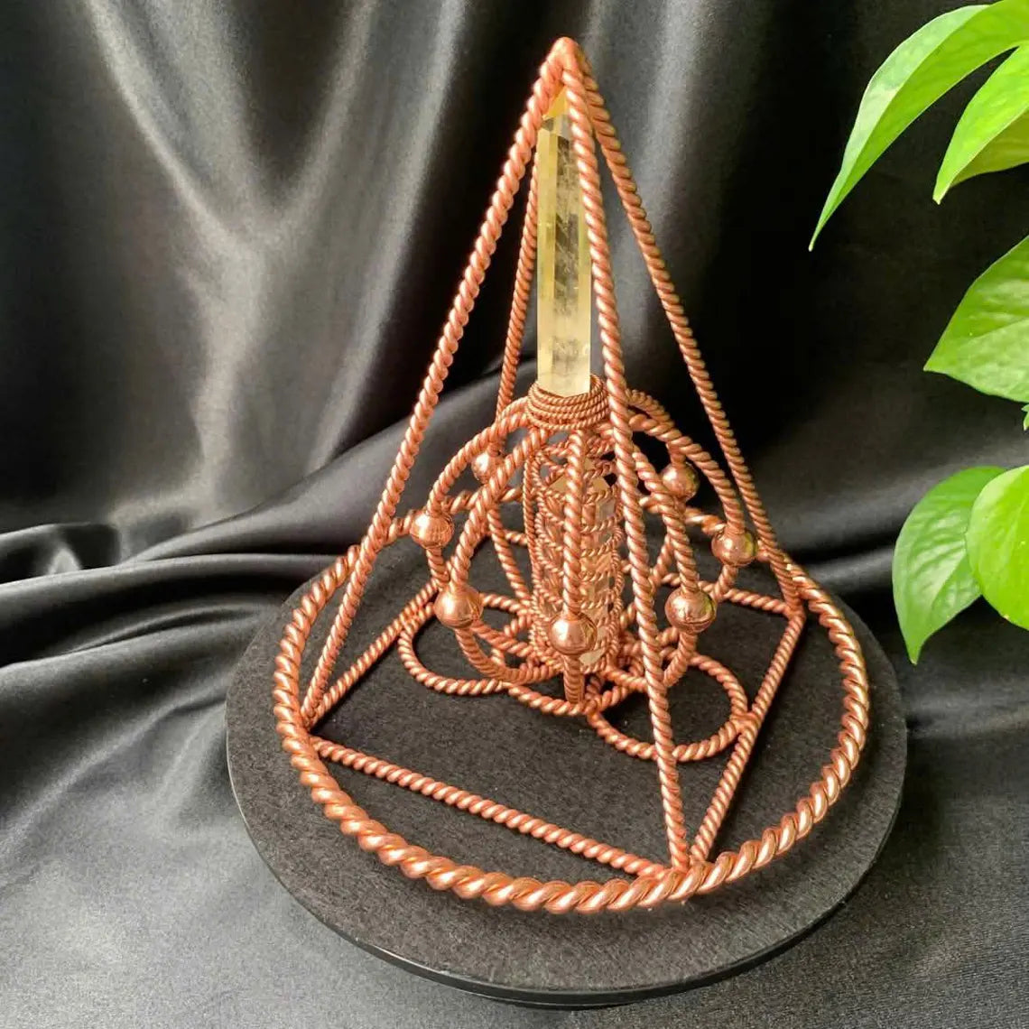 Pyramid with Citrine Crystal