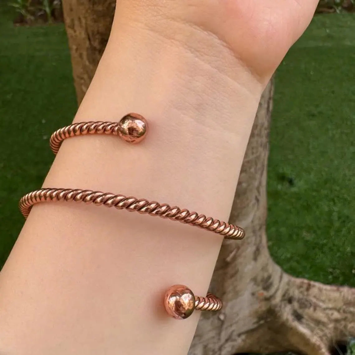 Infinity Twist Copper Bracelet