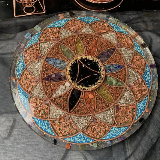 Cosmic Mandala Copper Disc 50cm
