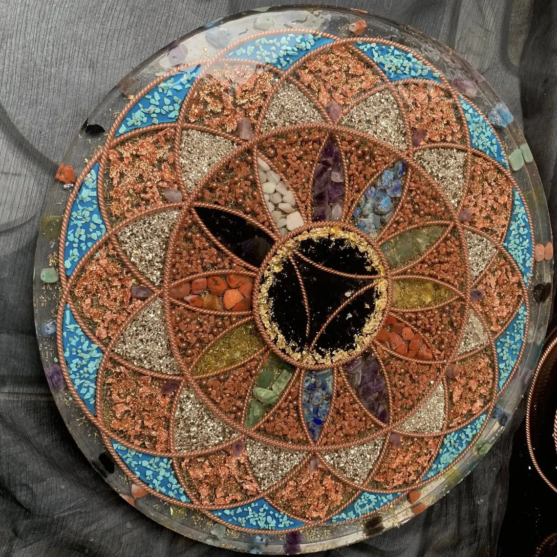 Cosmic Mandala Copper Disc 50cm