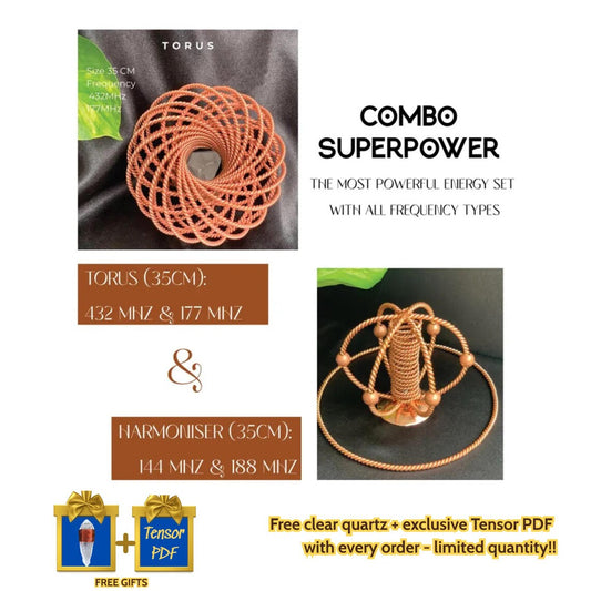 Powerful Torus & Tensor Ring Harmonizer Set