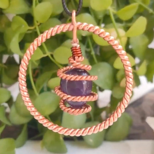 Tensor Pendant Mix Amethyst Crystal